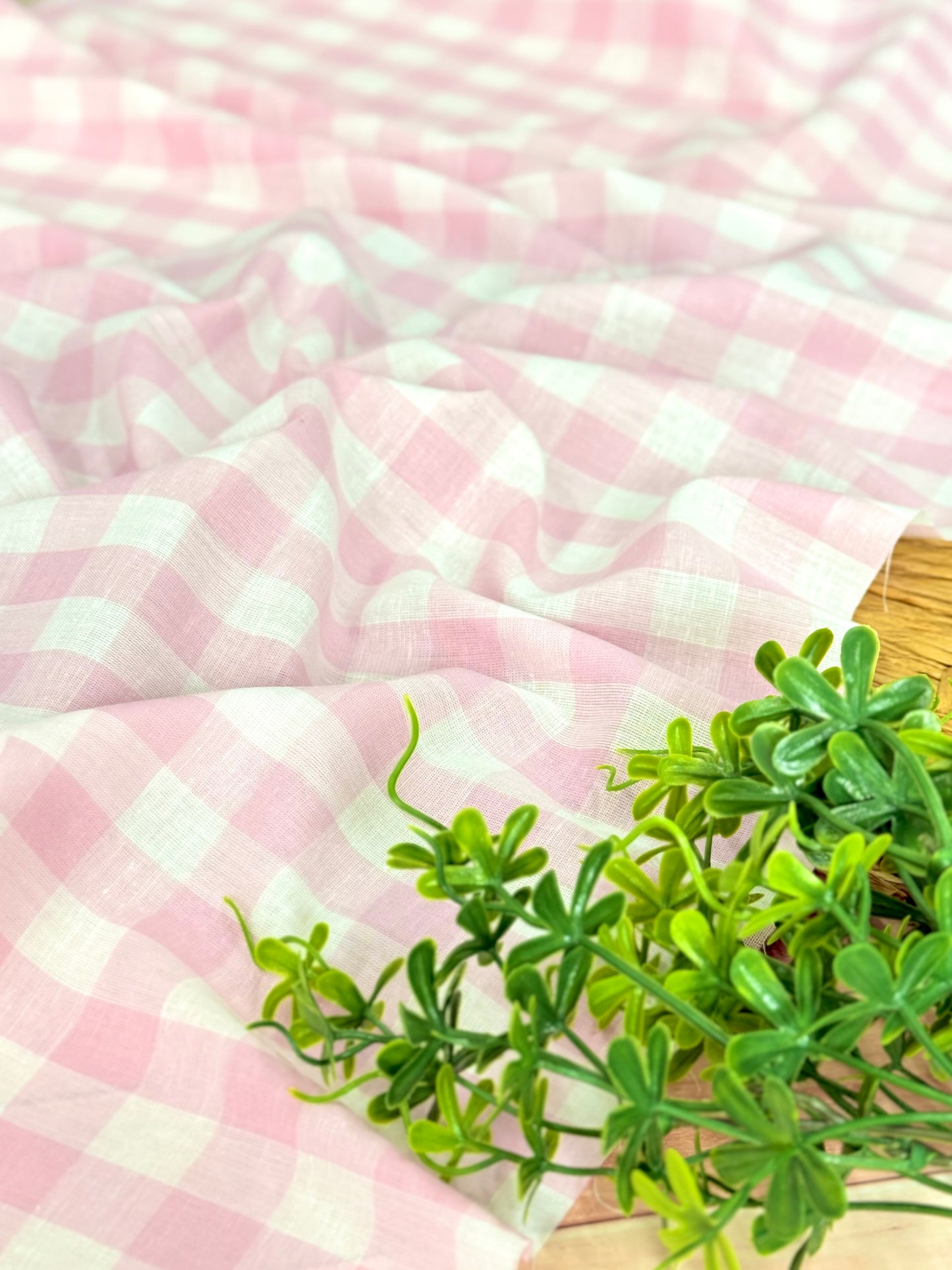 Printed Linen Checks 08