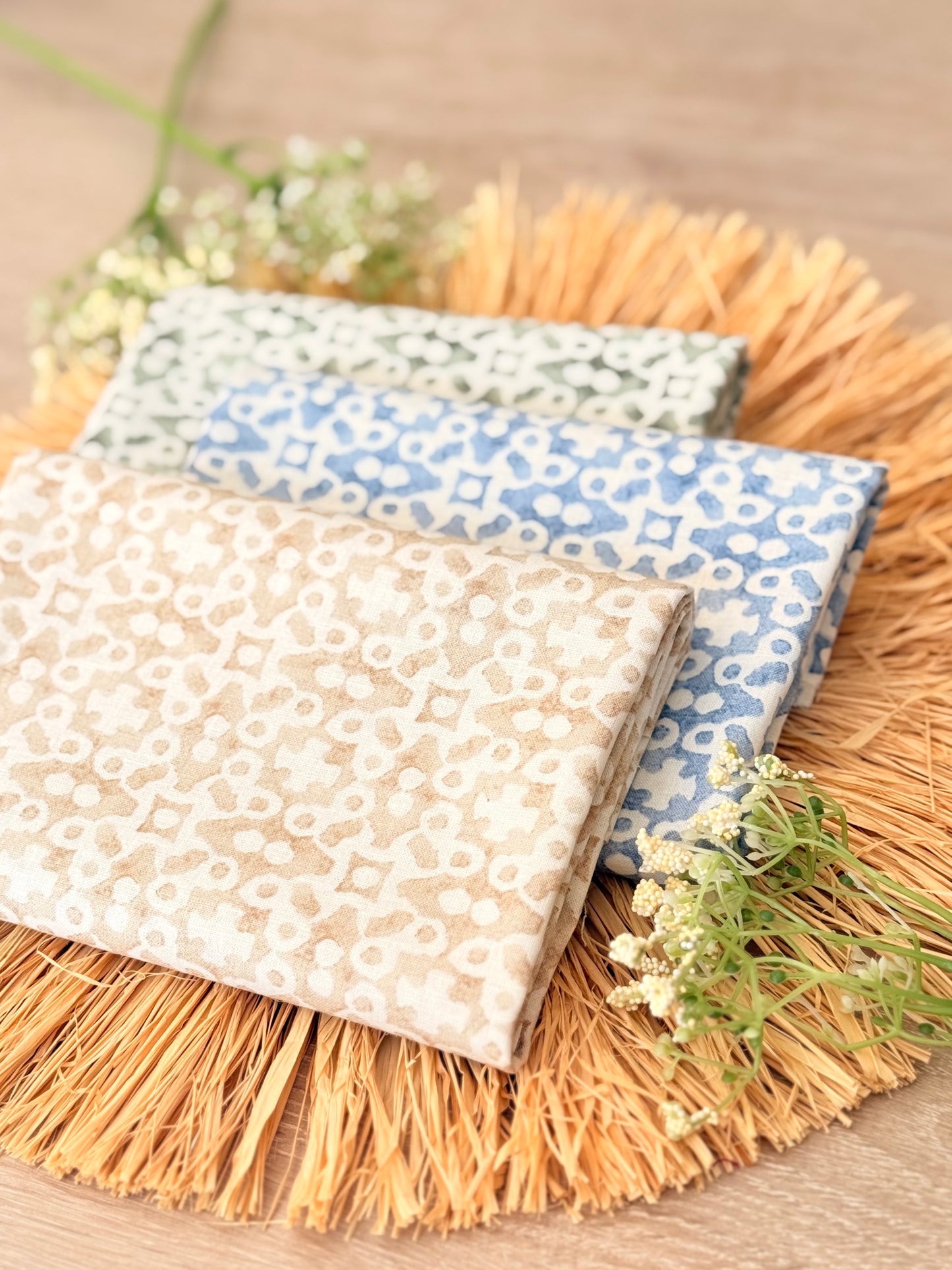 Printed Linen Terra Mosaic