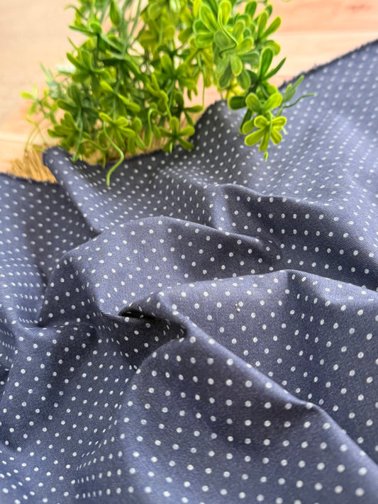 Printed Denim Dark Dots