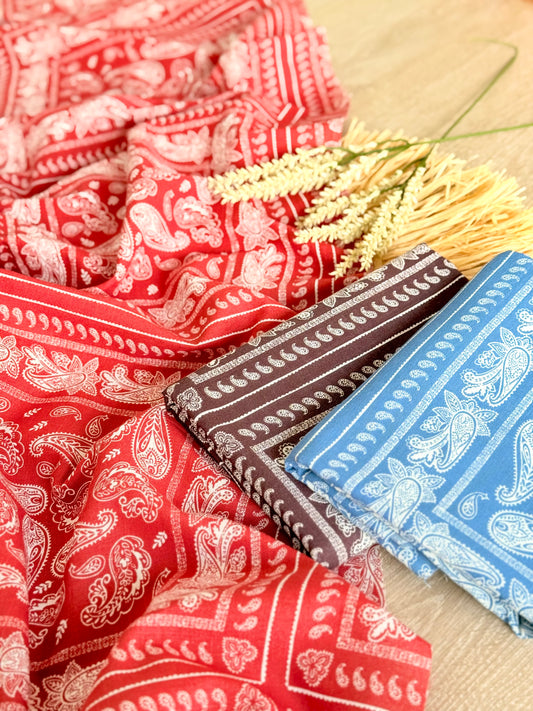 Printed Linen Heritage Paisley