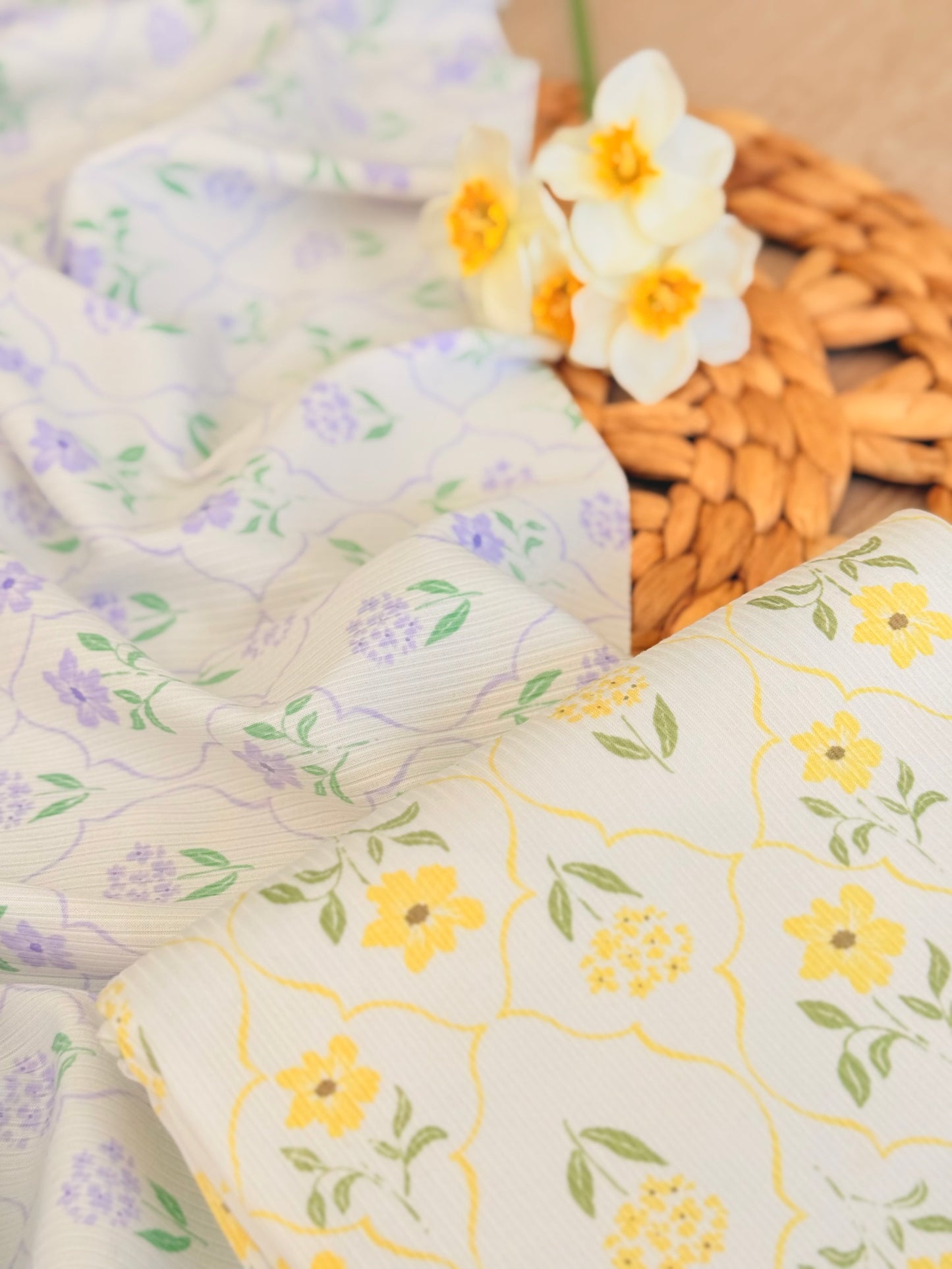 Printed Rib Morning Bloom