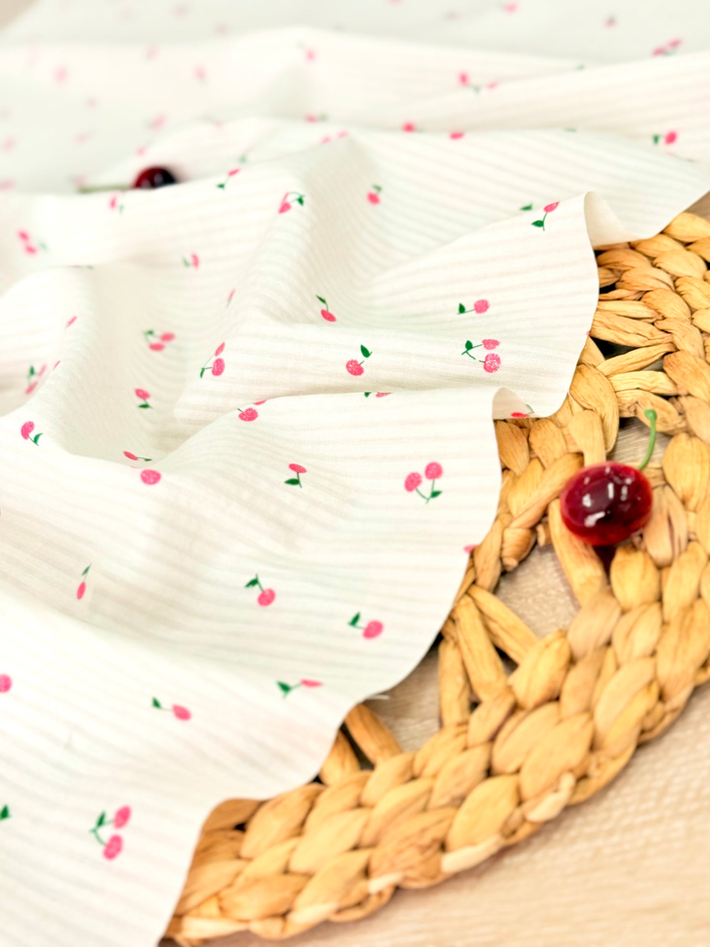 Printed Voile Cherry Bloom