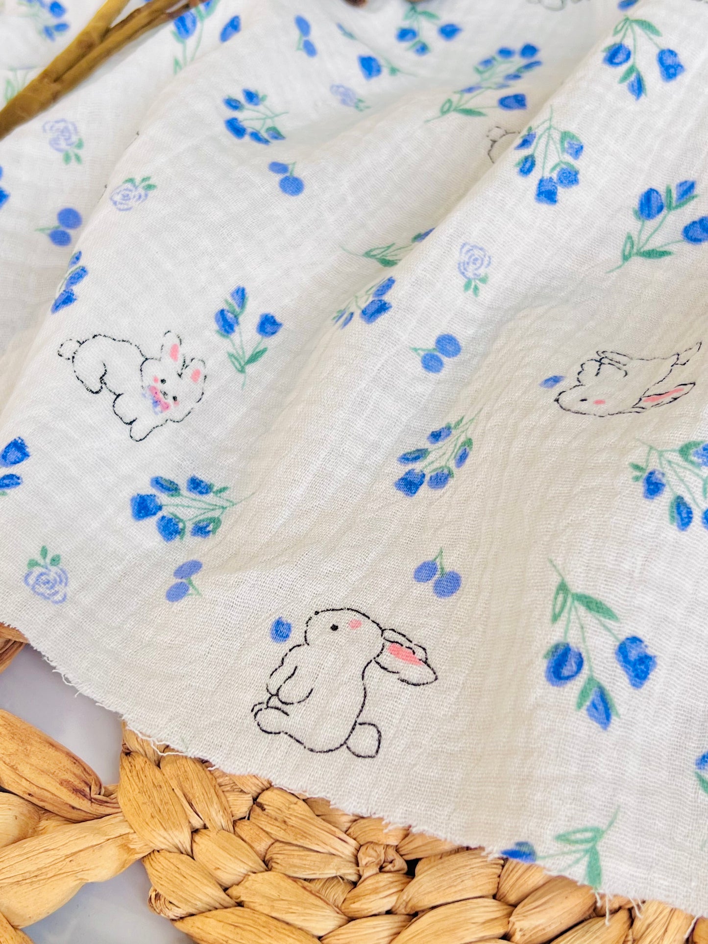 Muselina Blue Rabbit