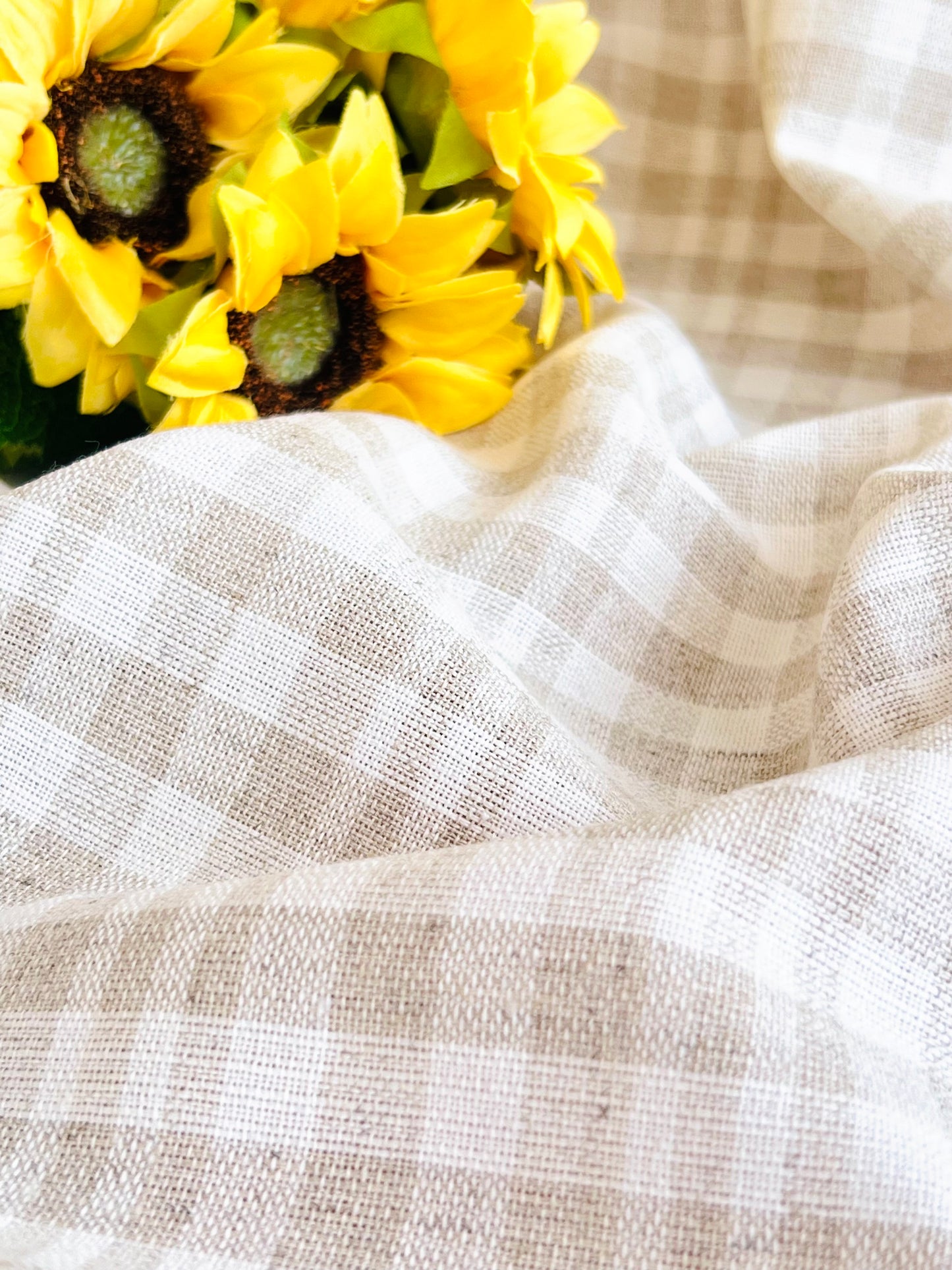 Printed Linen Nature Vichy