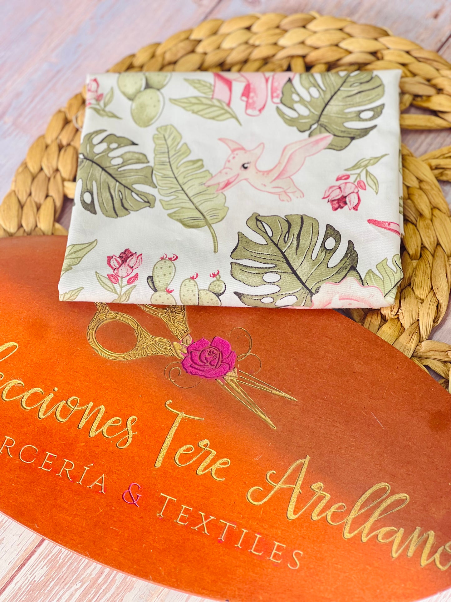 Cotton Twill Coquette Dinosaur