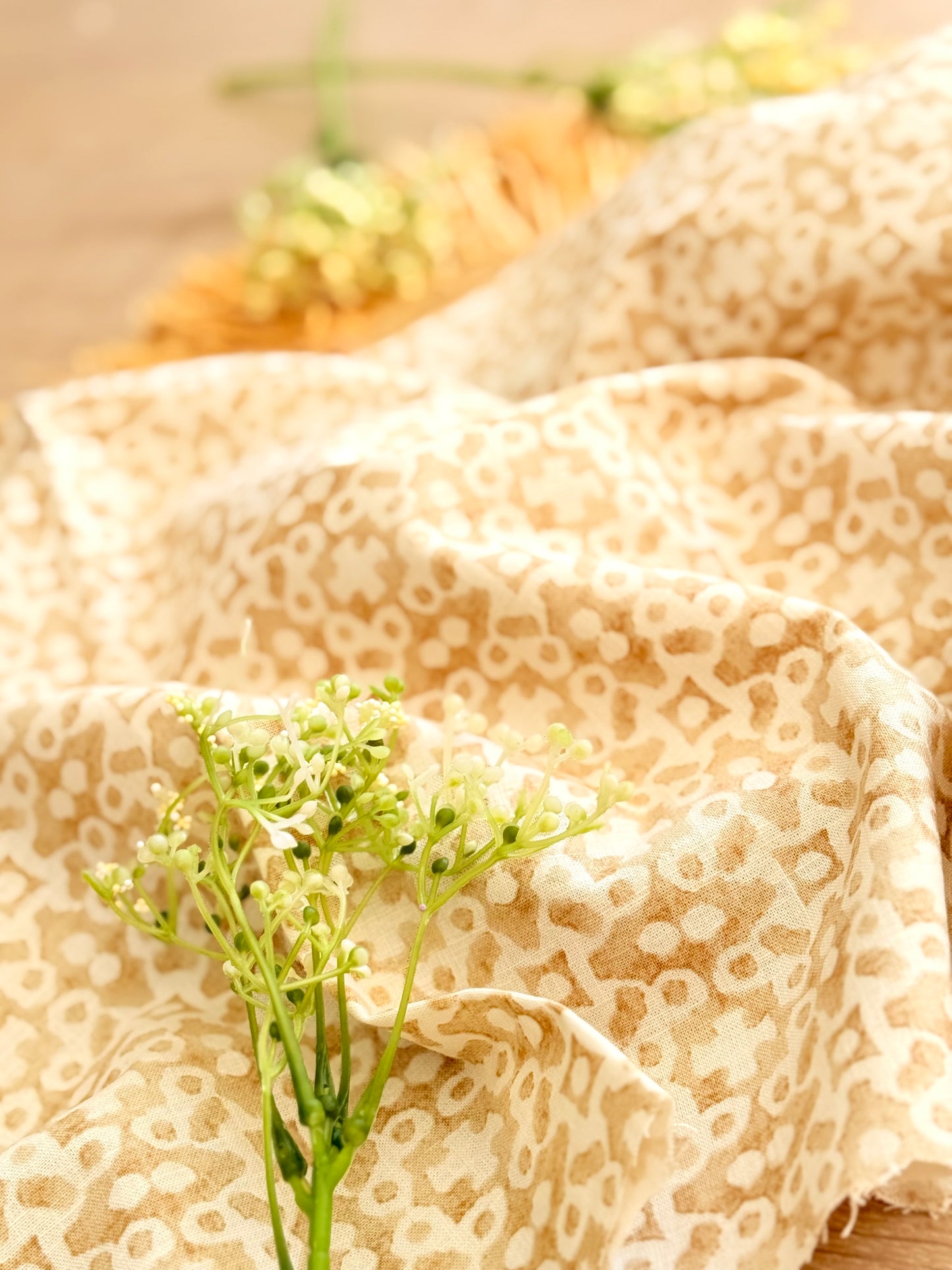 Printed Linen Terra Mosaic