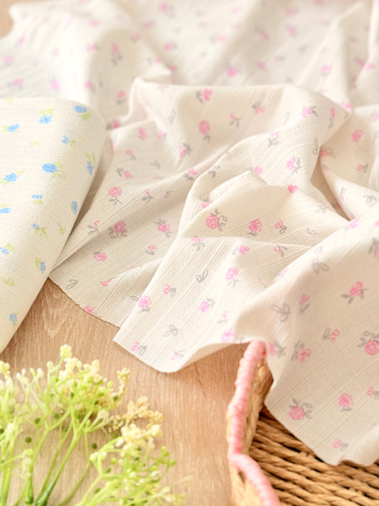 Printed Cotton Jersey Cottage Garden