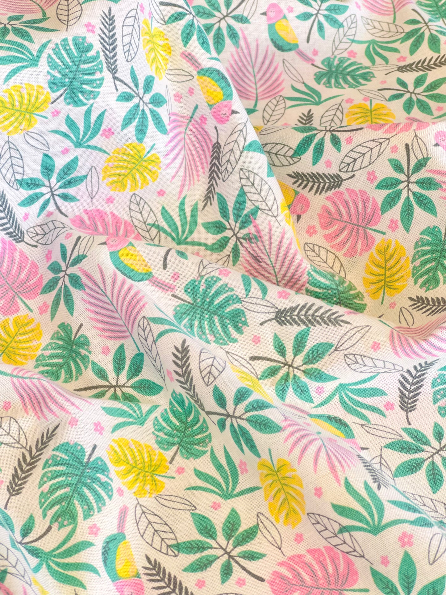 Printed Linen Tropic Pink