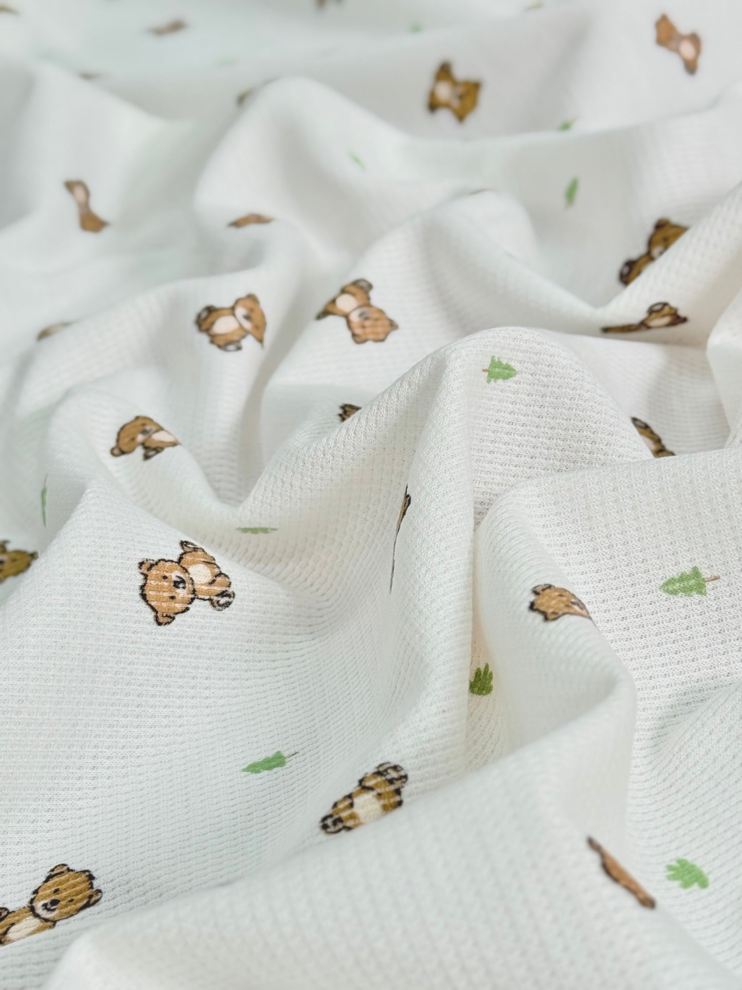 Printed Waffle Teddy Bear