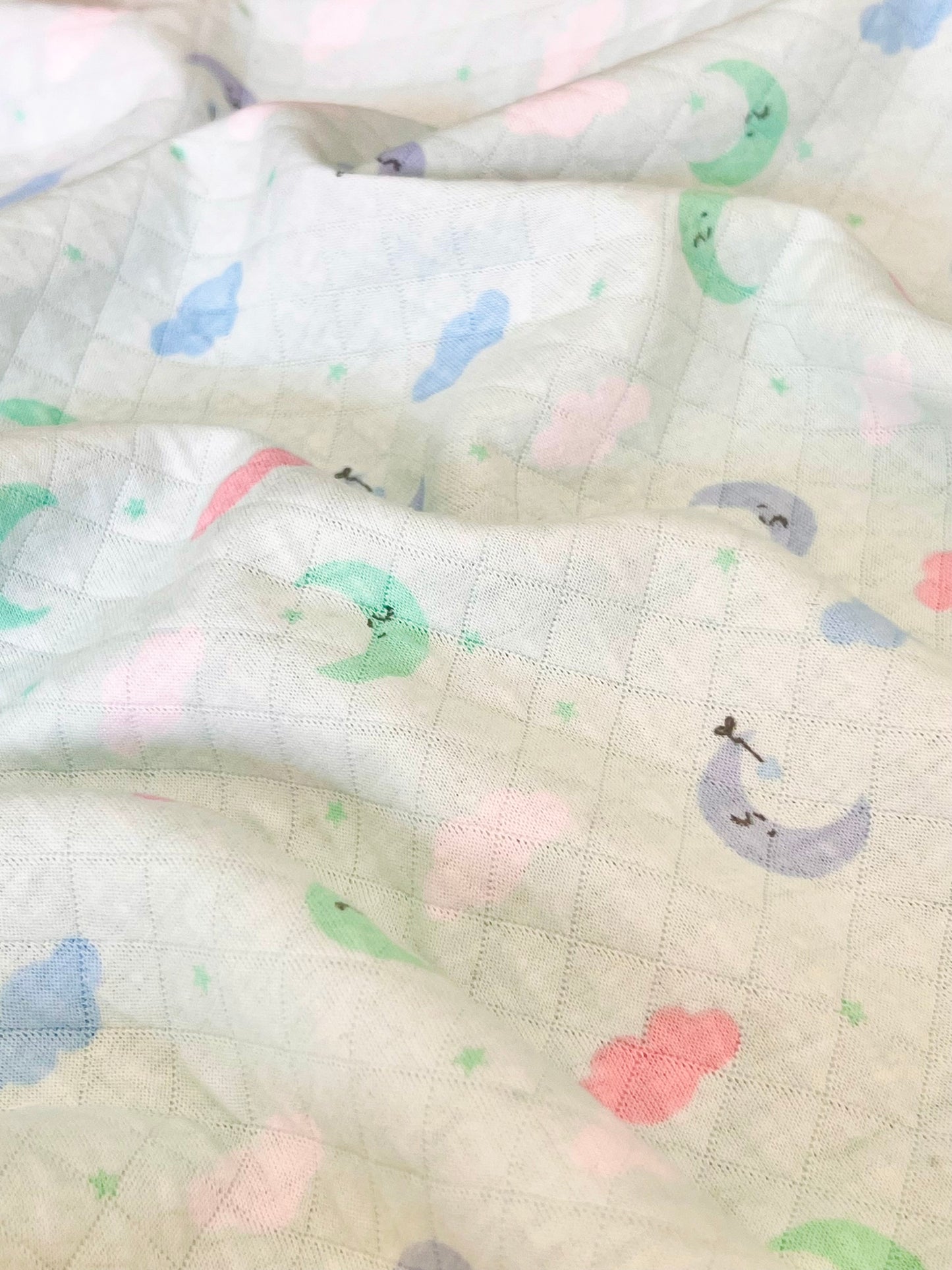 Printed Quilted Fabric Moon