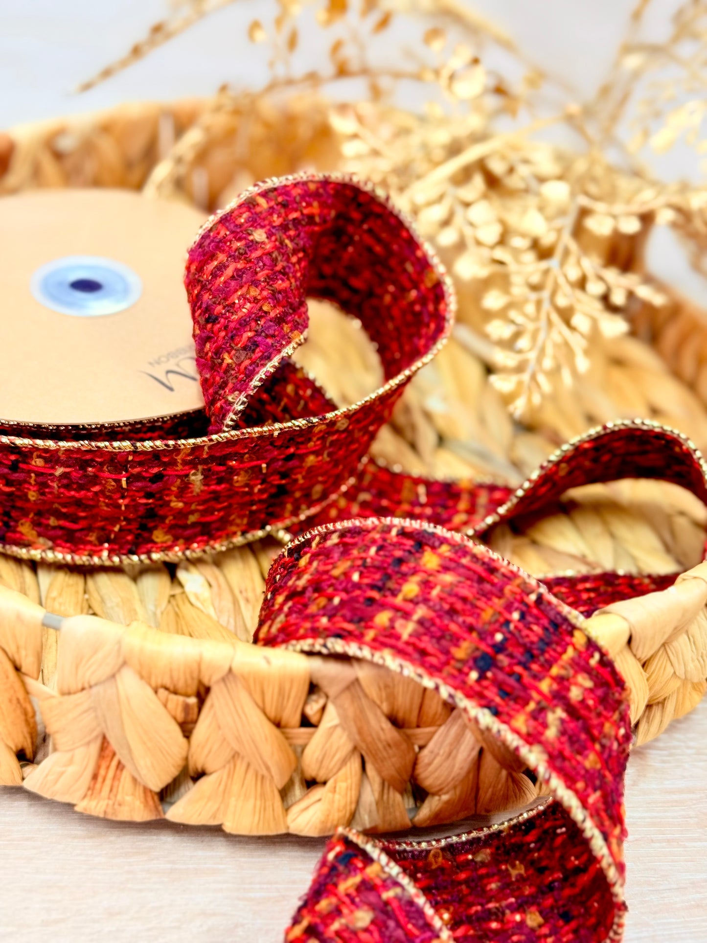 Listón Golden Flame Tweed