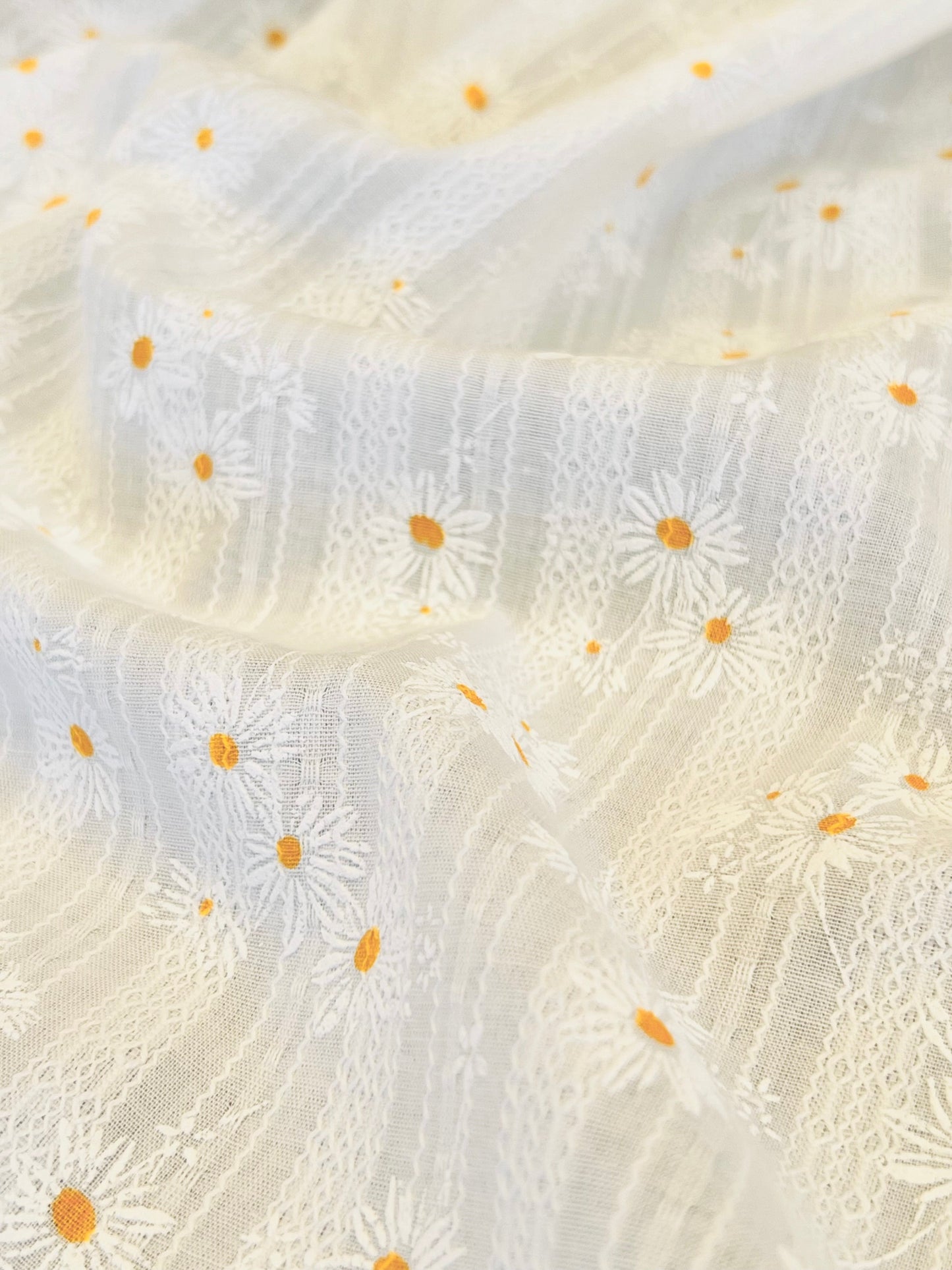 Embroidered Cotton Daisies