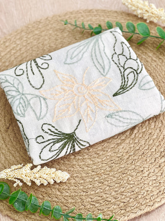 Embroidered Linen Flora