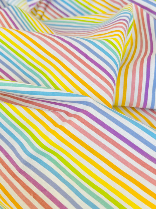Cotton Twill Rainbow Stripes