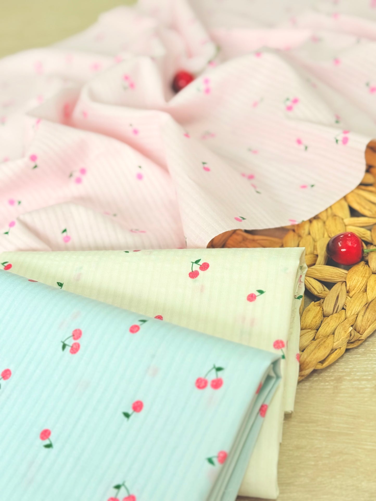 Printed Voile Cherry Bloom
