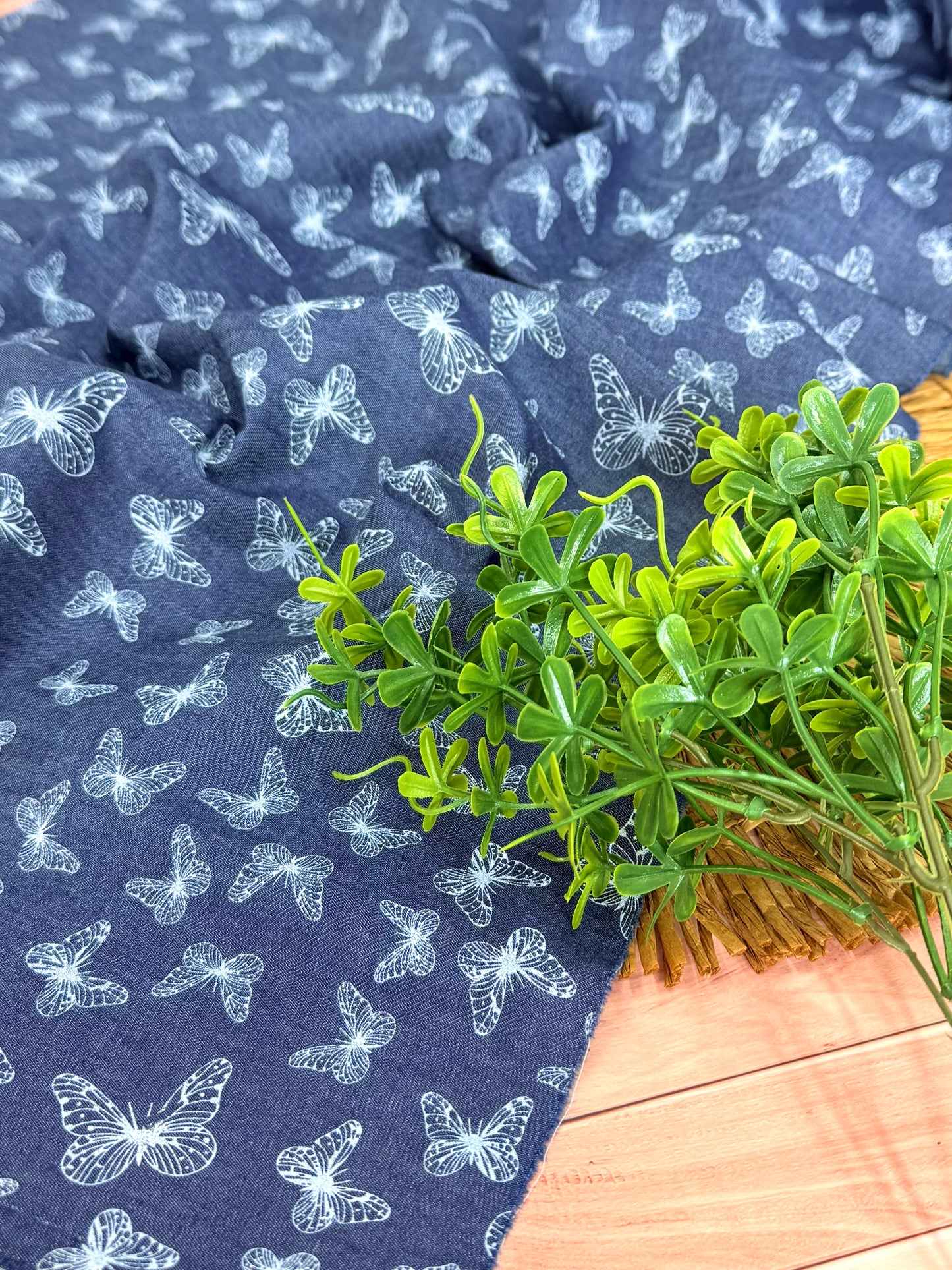 Printed Denim Butterflies