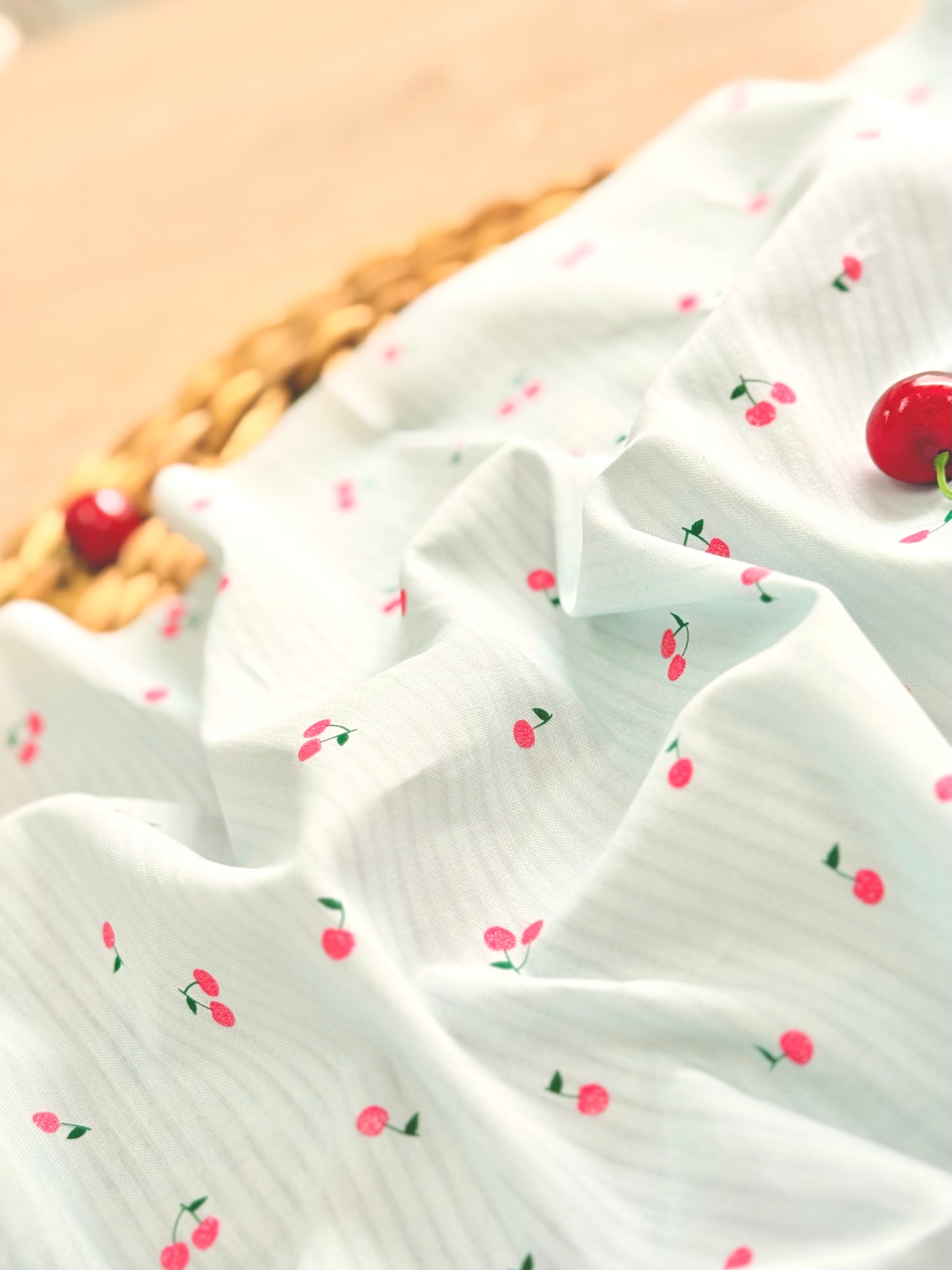 Printed Voile Cherry Bloom