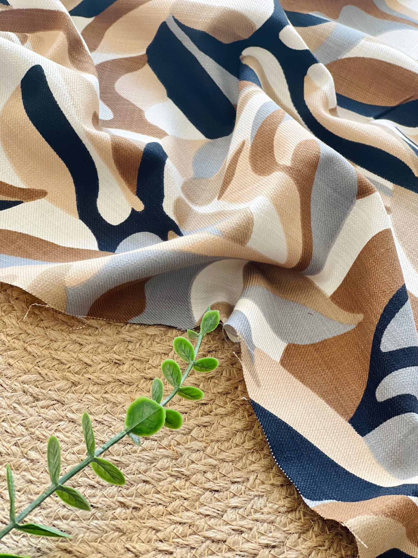 Slub Printed Linen Urban Jungle