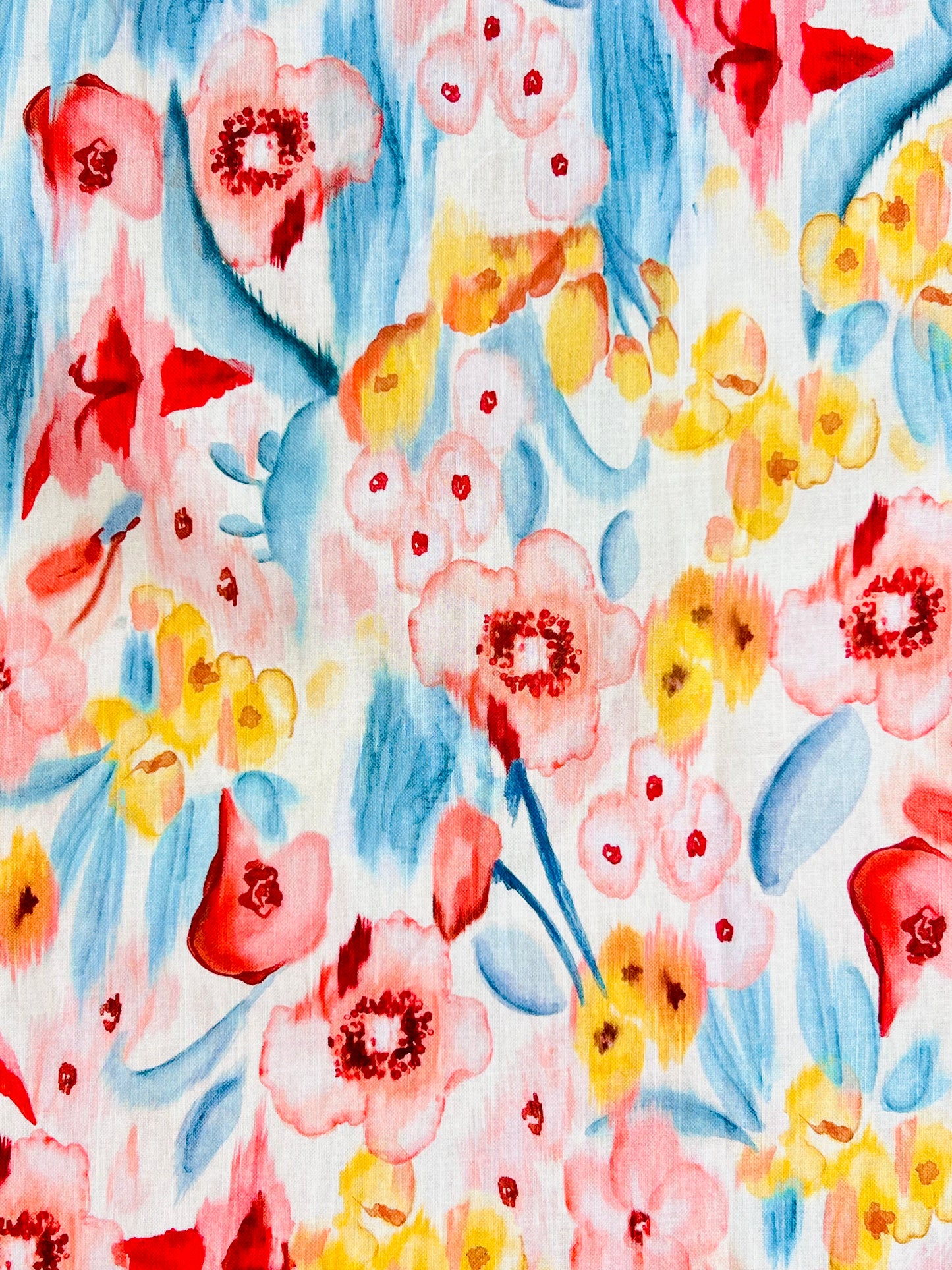 Printed Linen Aquarela Begonia