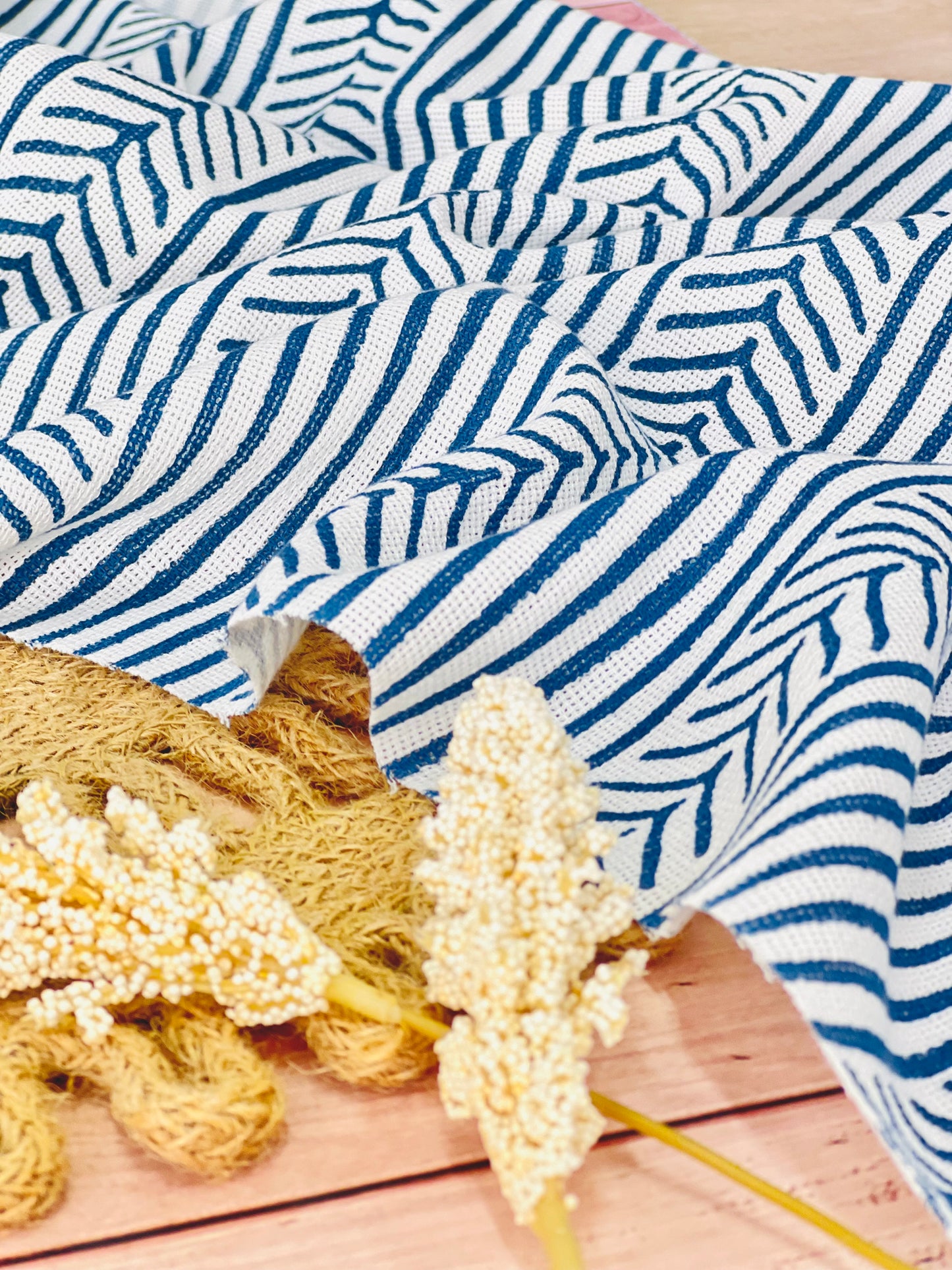 Artisanal Printed Linen Arrows