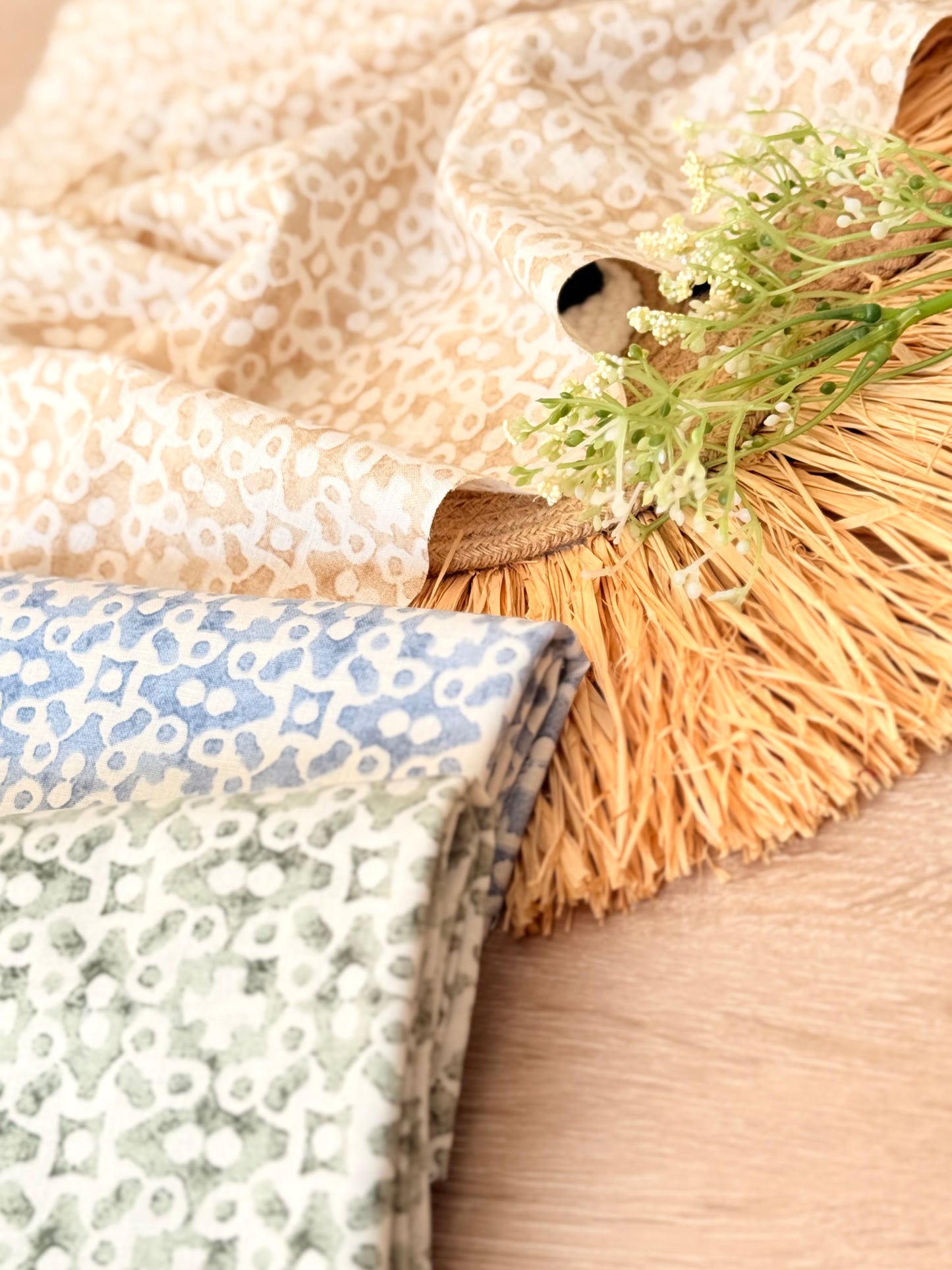 Printed Linen Terra Mosaic