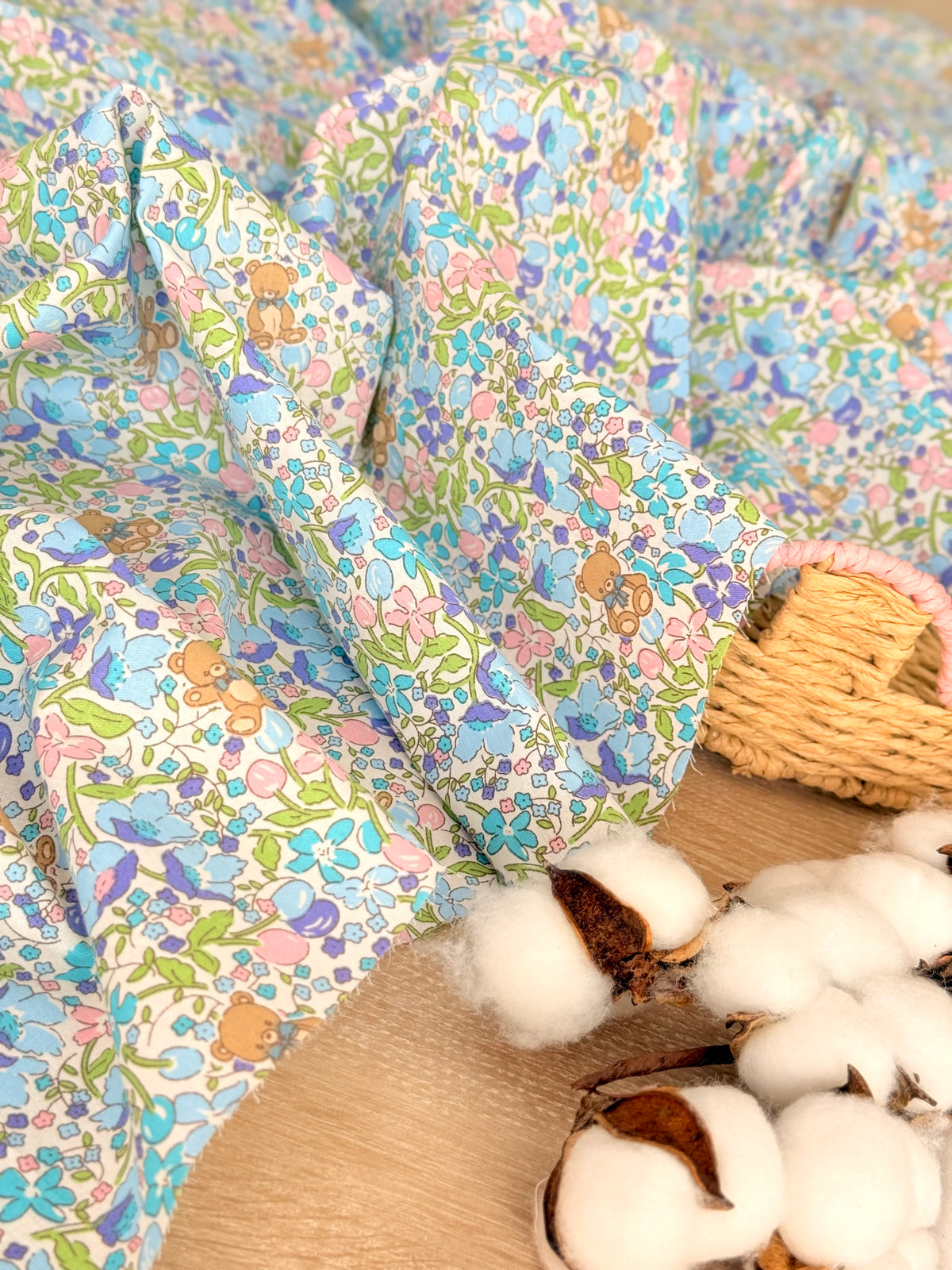Cotton Twill Teddy Meadow