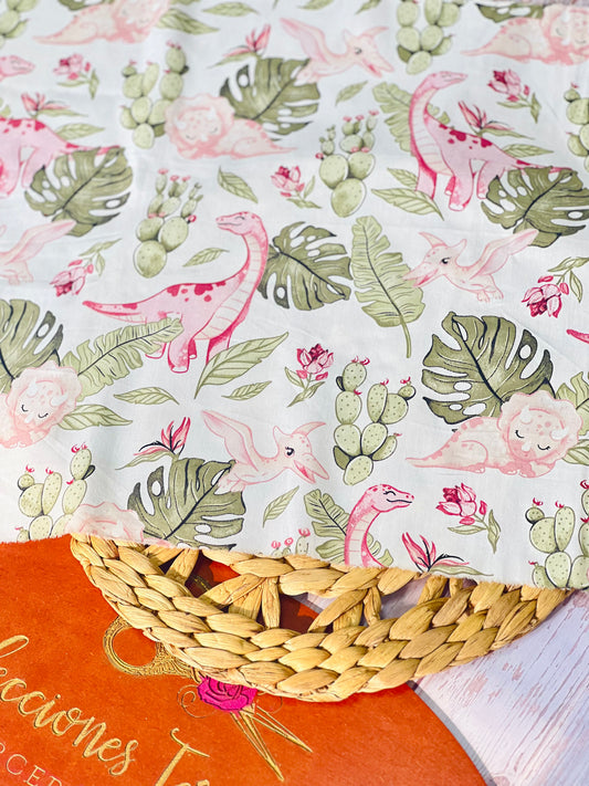 Cotton Twill Coquette Dinosaur