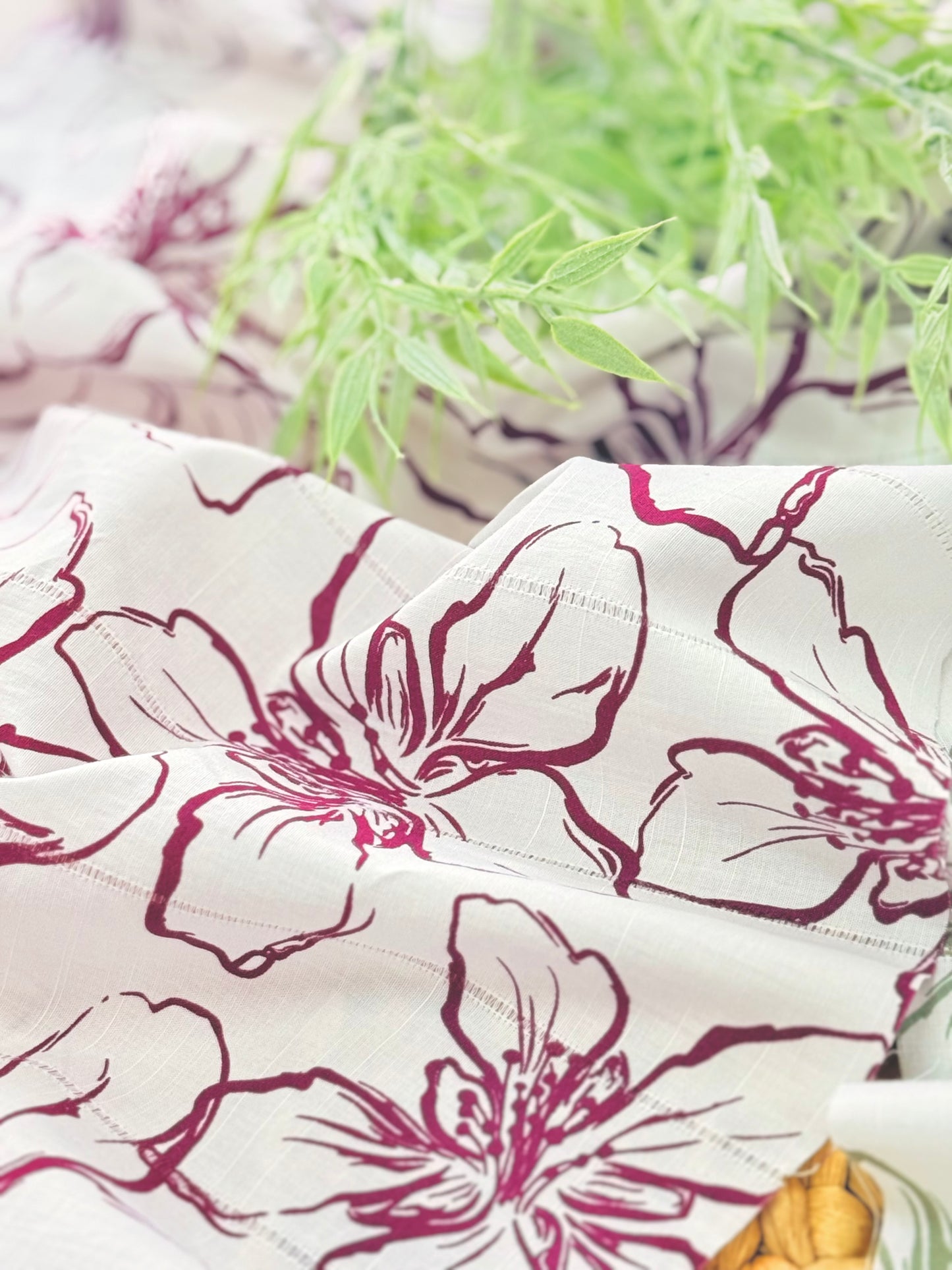 Embroidered Cotton Bloom Lines