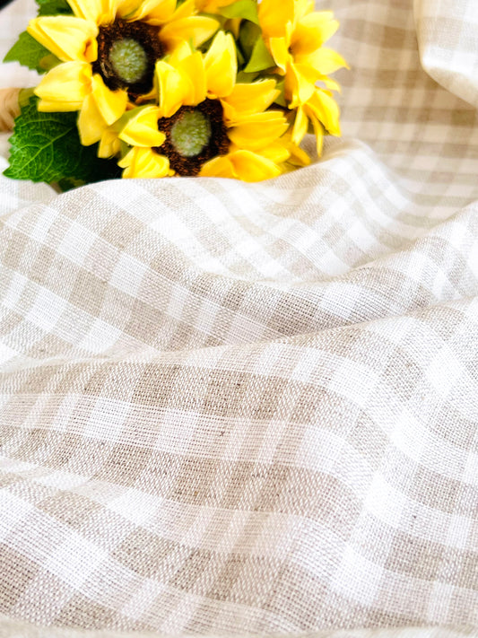 Printed Linen Nature Vichy