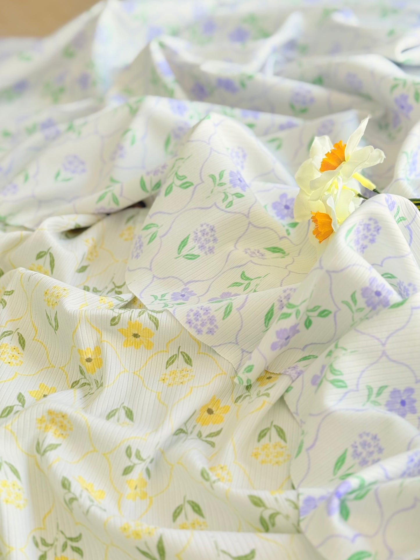 Printed Rib Morning Bloom