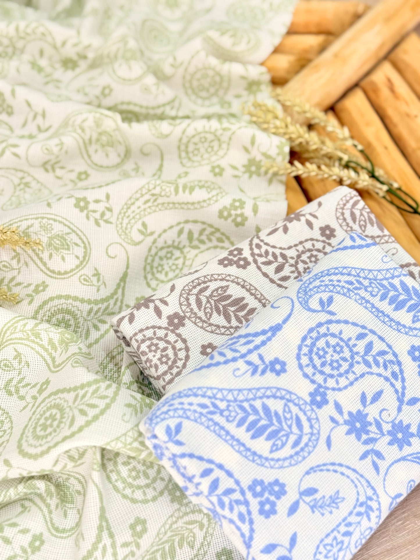 Artisanal Printed Linen Rustic Whispers