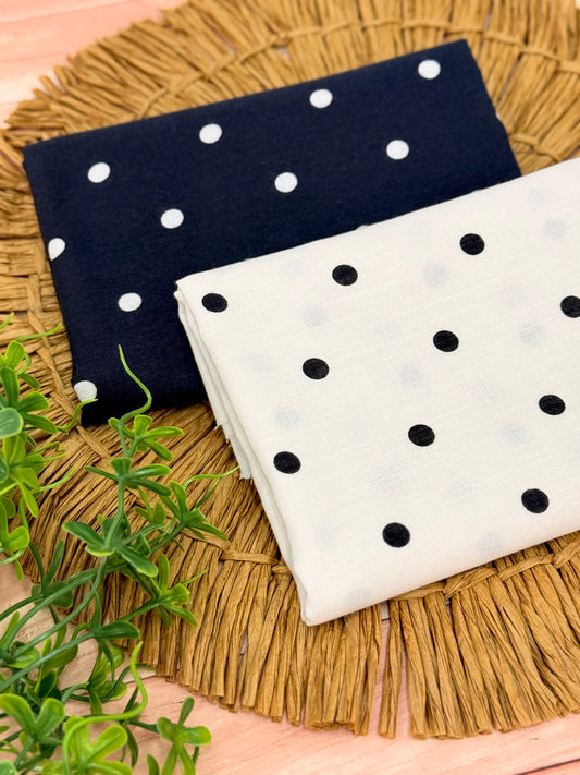 Printed Linen Small Dot