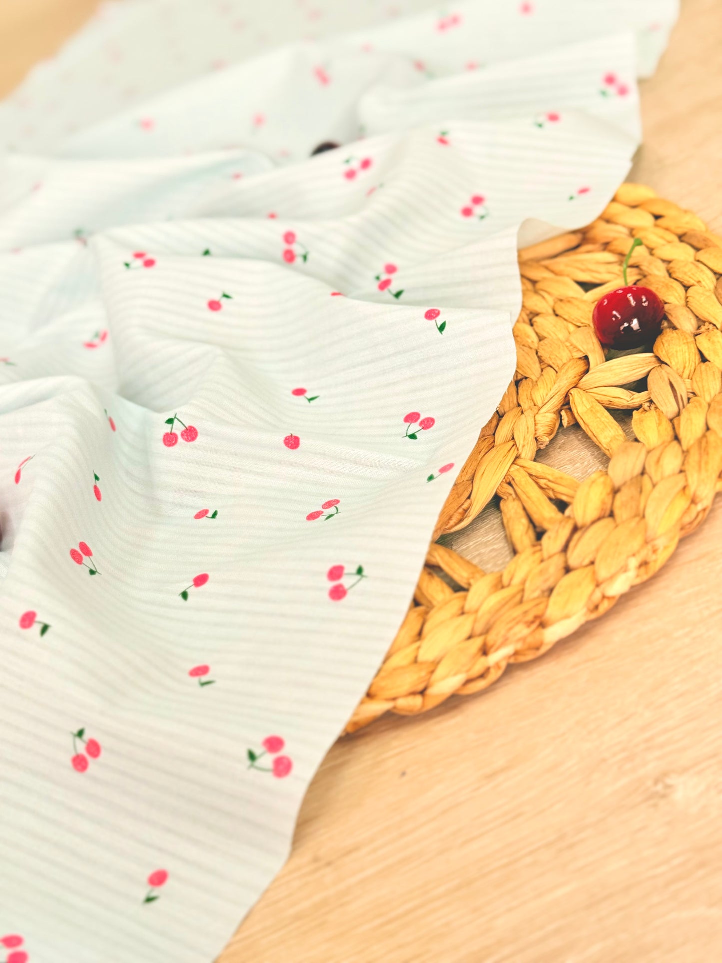 Printed Voile Cherry Bloom