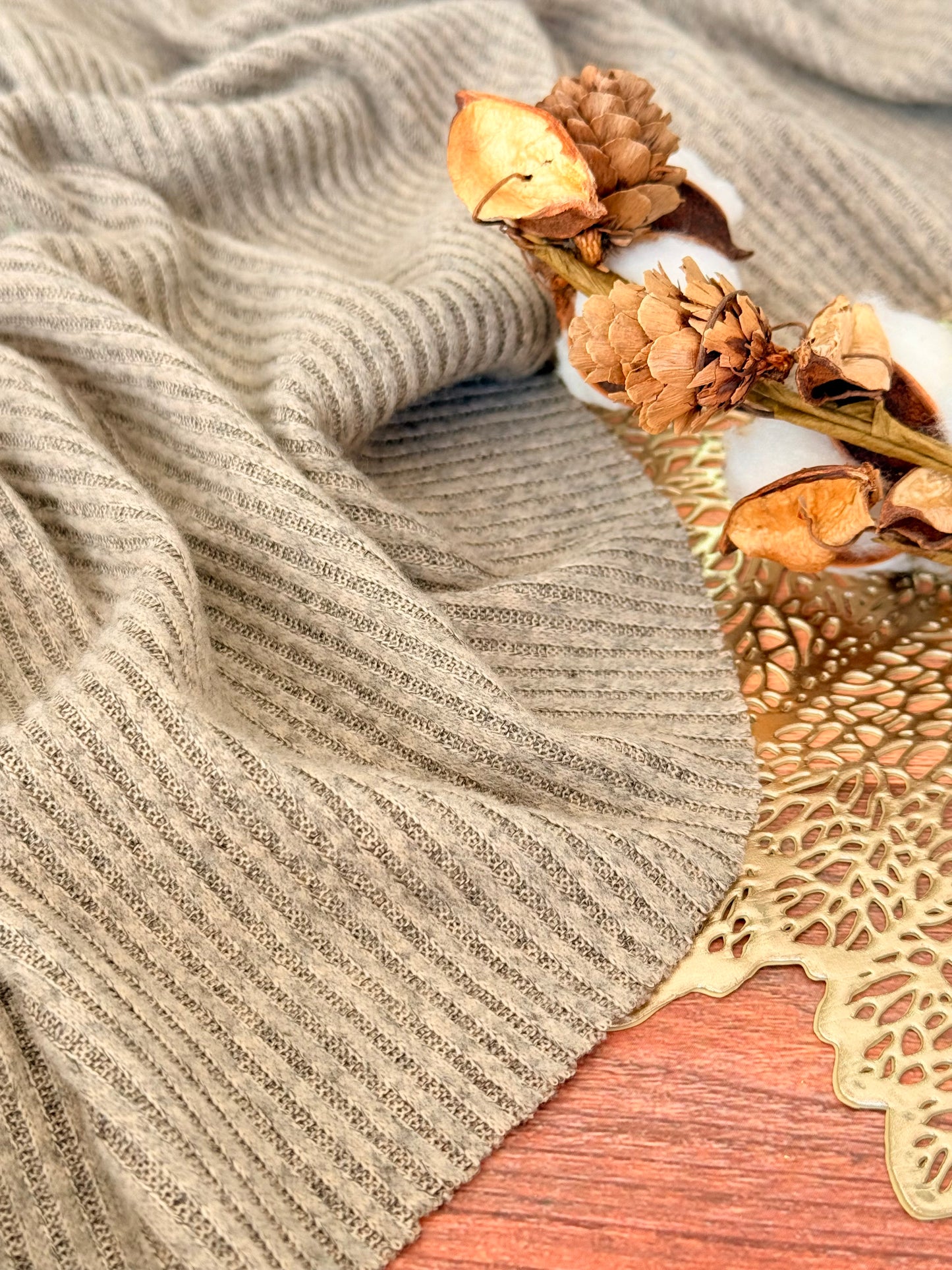 Sweater Knitted Rib Heather
