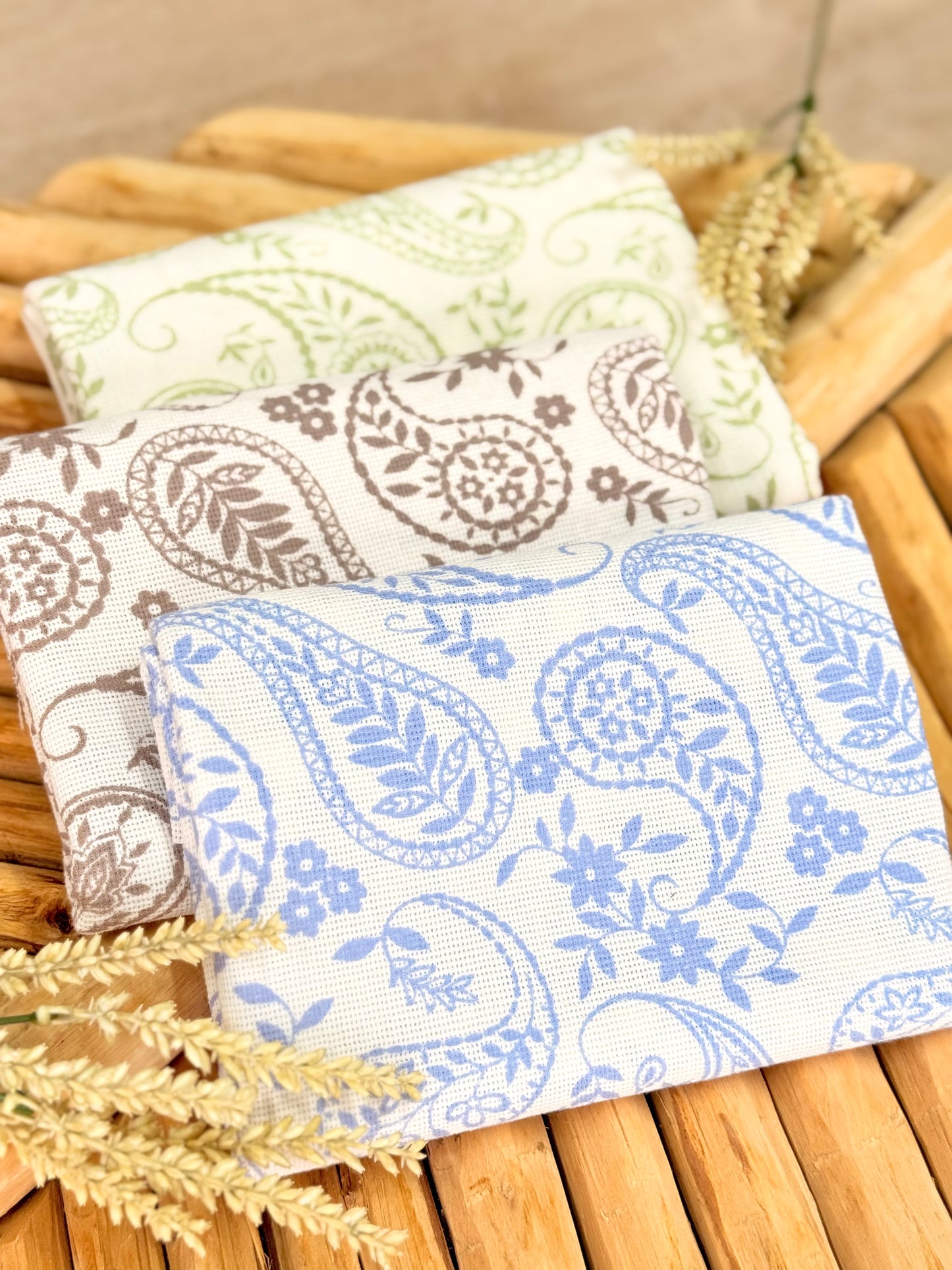 Artisanal Printed Linen Rustic Whispers