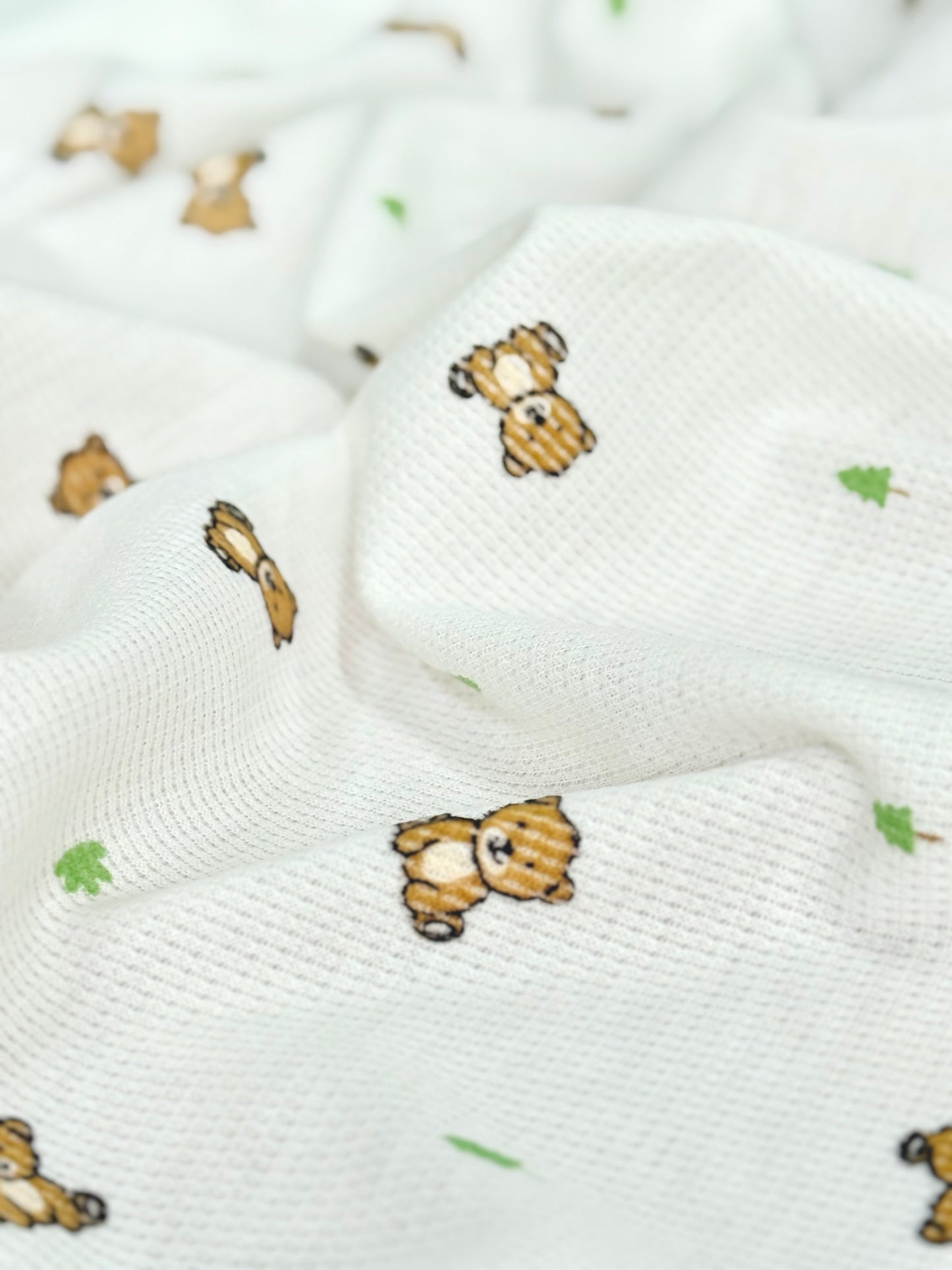 Printed Waffle Teddy Bear