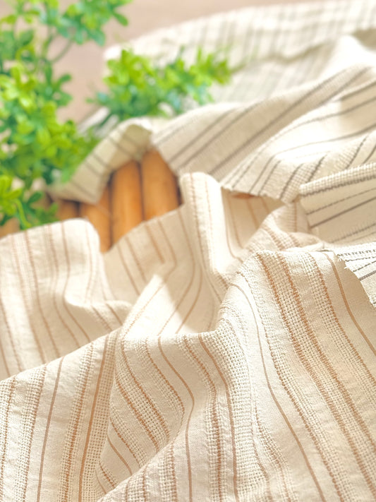 Artisanal Printed Linen Stripes 02