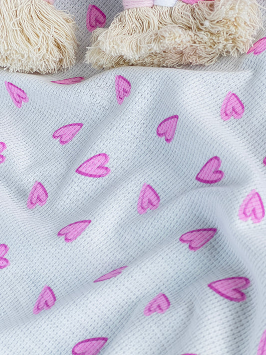 Printed Waffle Fabric Valentine