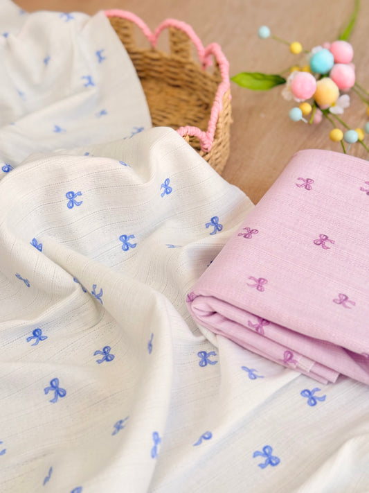 Printed Cotton Jersey Little Bows