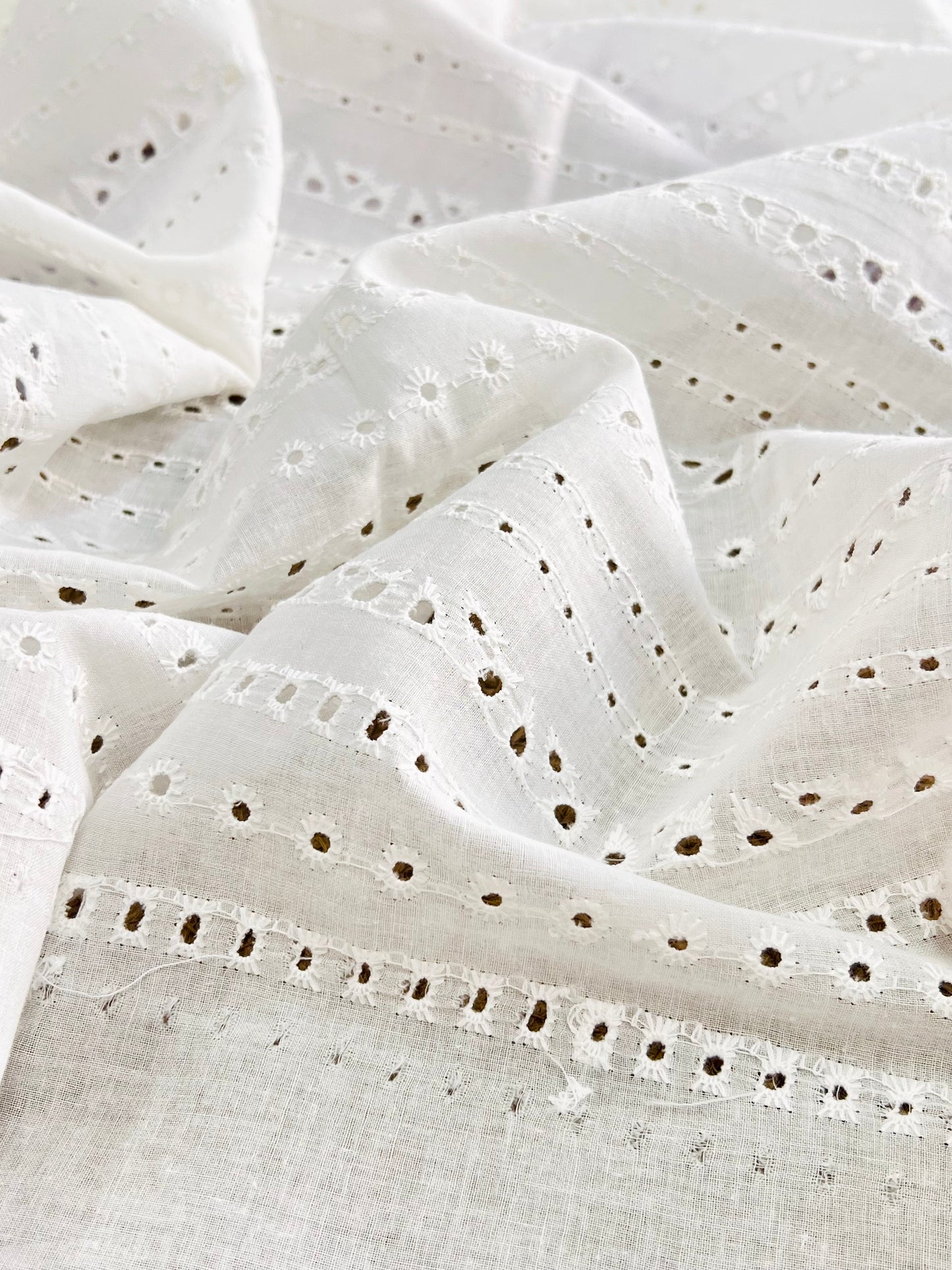 Embroidered Cotton White 13