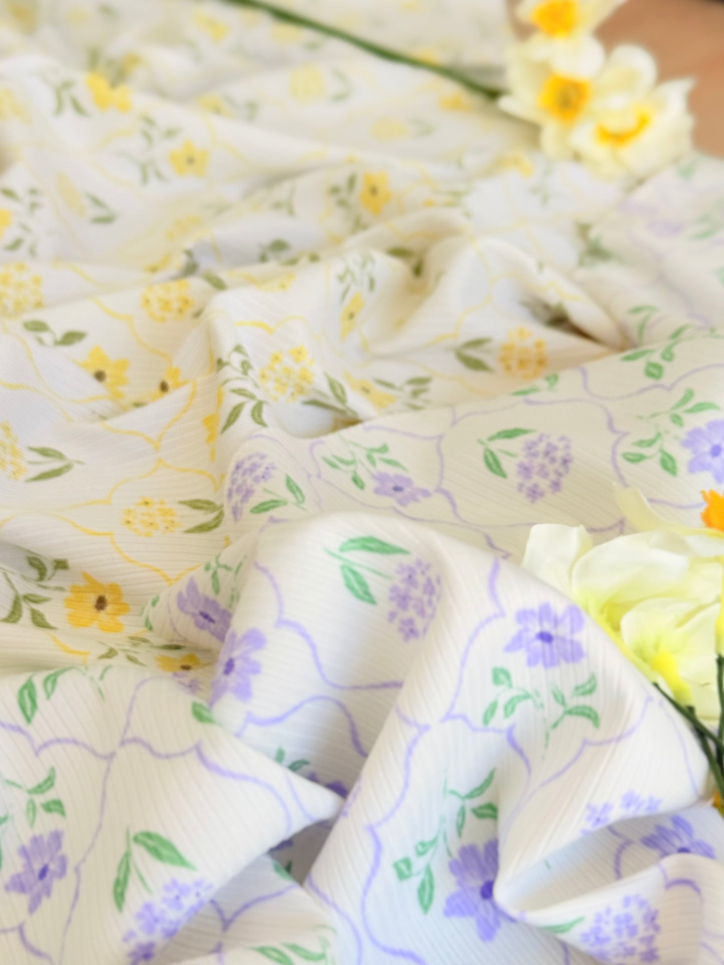 Printed Rib Morning Bloom