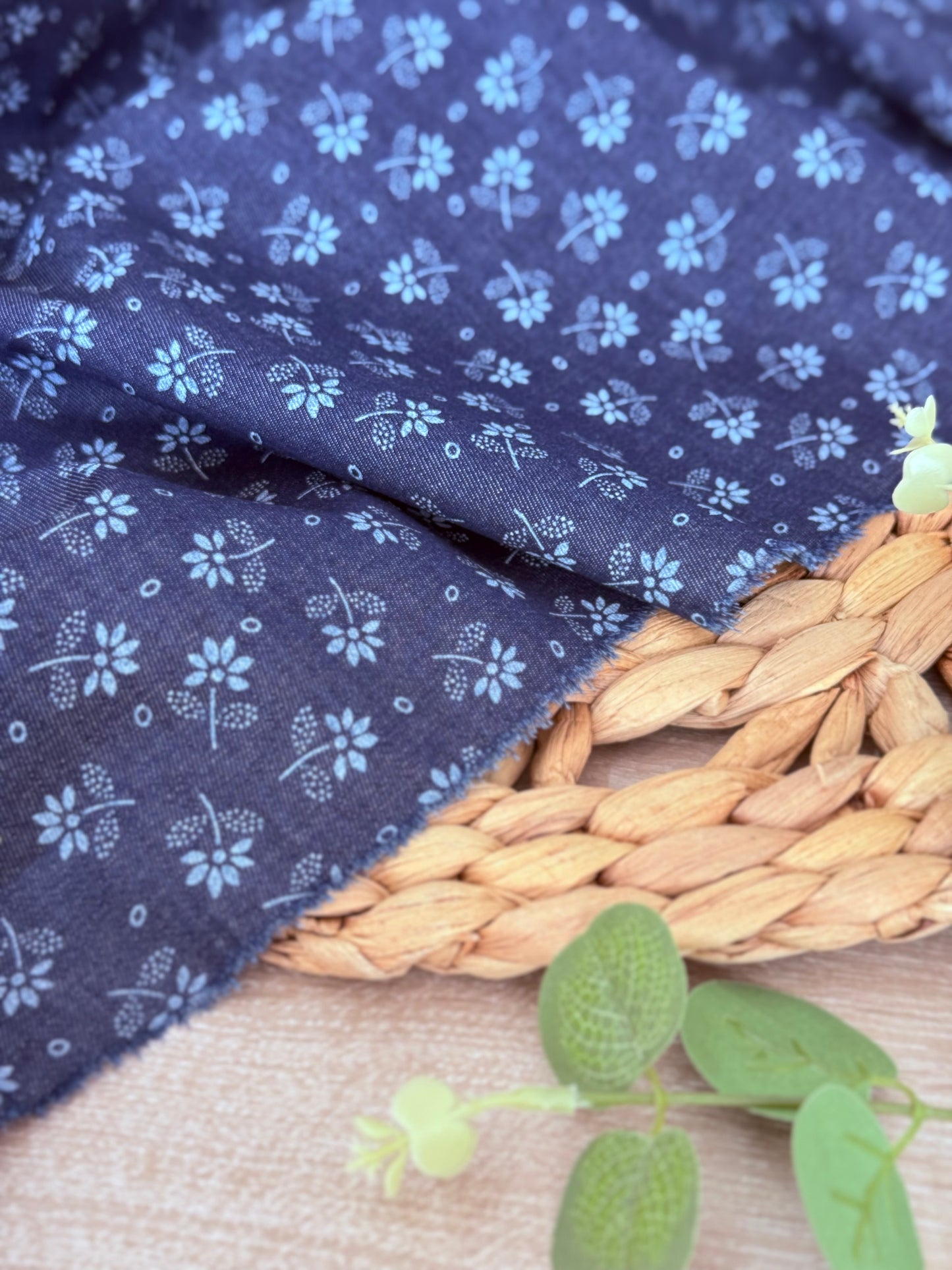 Printed Denim Daisy Mist