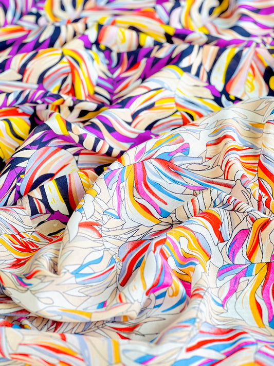 Printed Linen Colorful Sahara