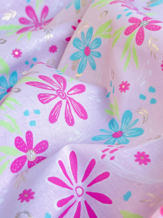 Printed Foil Cotton Flowers