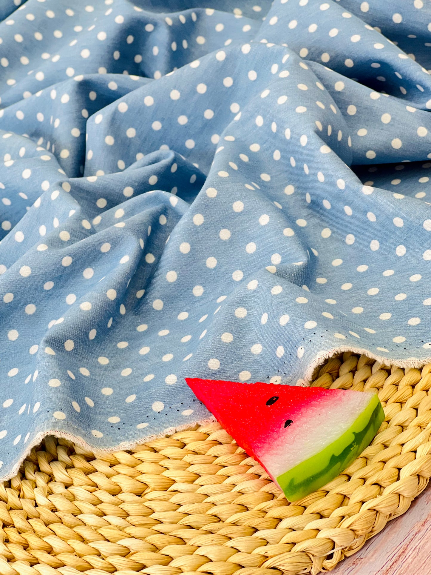 Printed Denim Dots