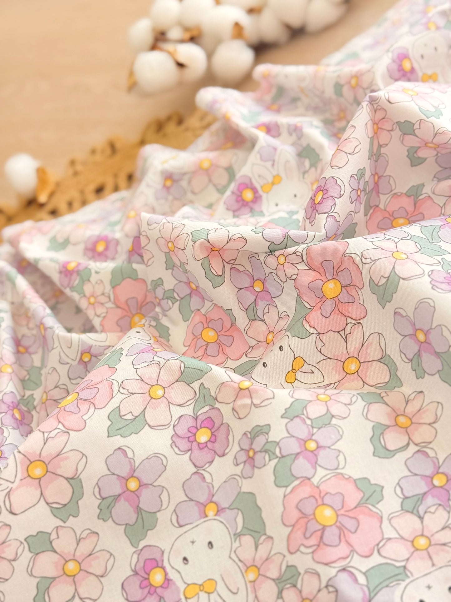 Cotton Twill Bunny Garden