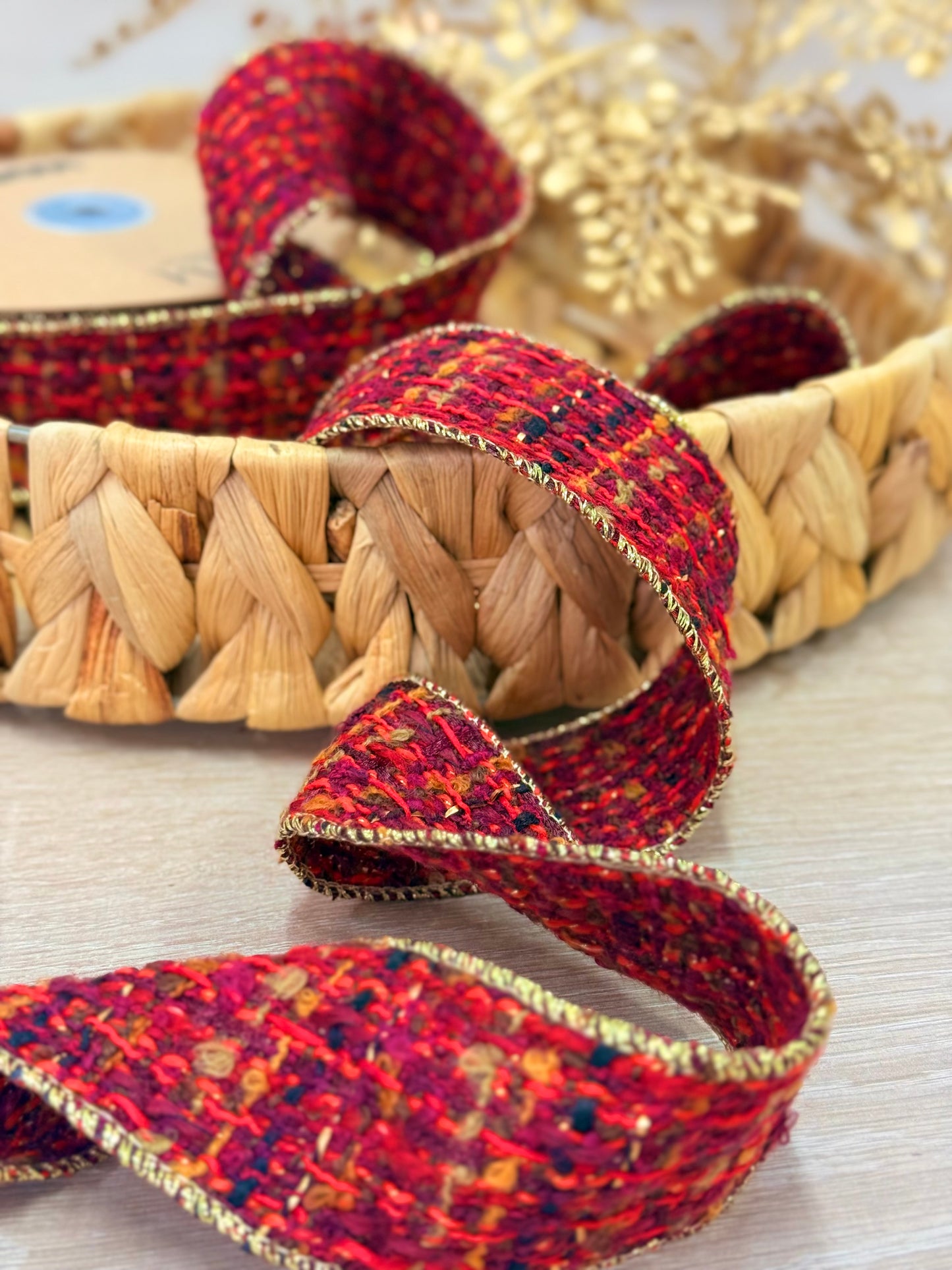 Listón Golden Flame Tweed
