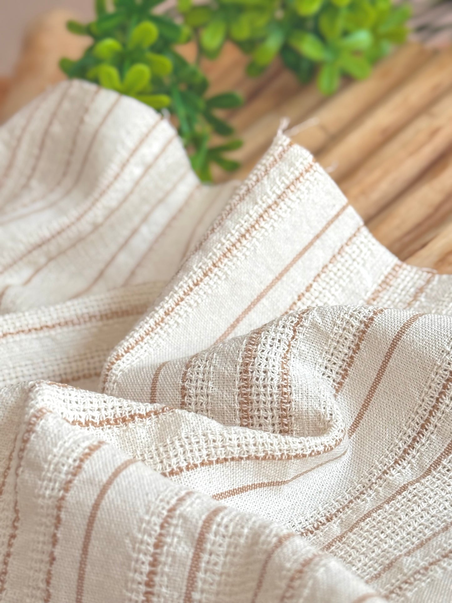 Artisanal Printed Linen Stripes 02