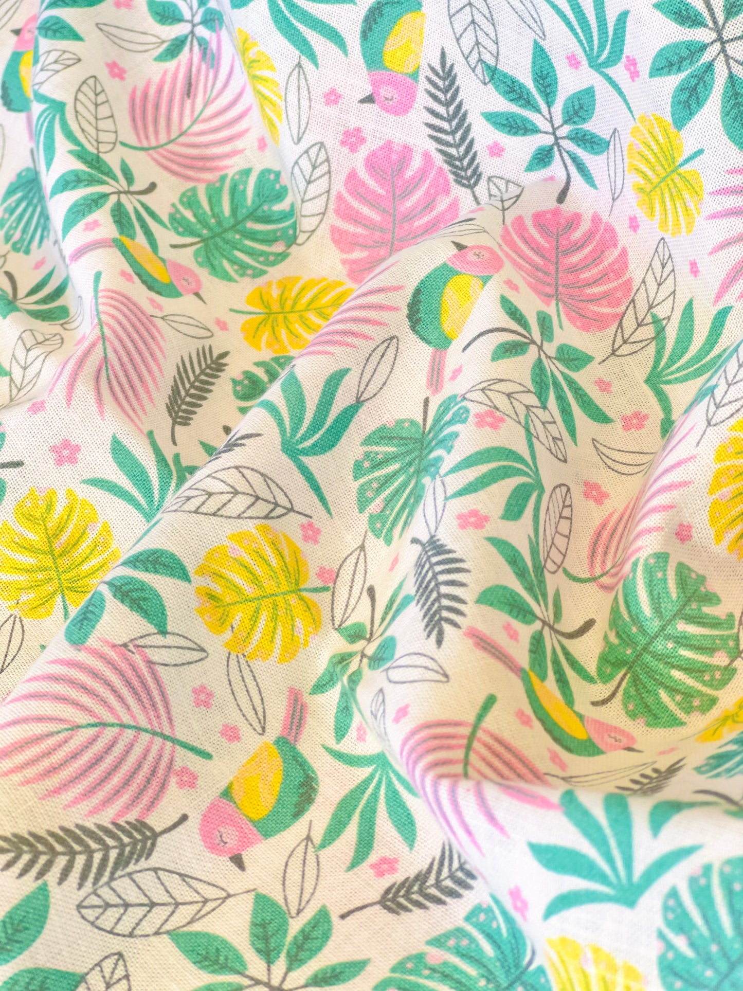 Printed Linen Tropic Pink
