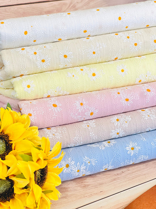 Embroidered Cotton Daisies